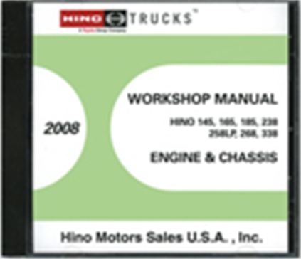 2008 Hino 145 165 185 238 268 338 OEM Repair Service Manual CD