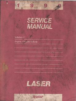 Plymouth 1990 Laser Service Manual - 2 Volume Set - Softocver