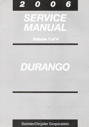 2006 Dodge Durango Service Manual - 4 Volume Set