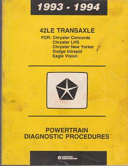 1993 - 1994 Chrysler / Concorde / LHS / New Yorker / Dodge Intrepid / Eagle Vision 42LE Transaxle Powertrain Diagnostic Procedures