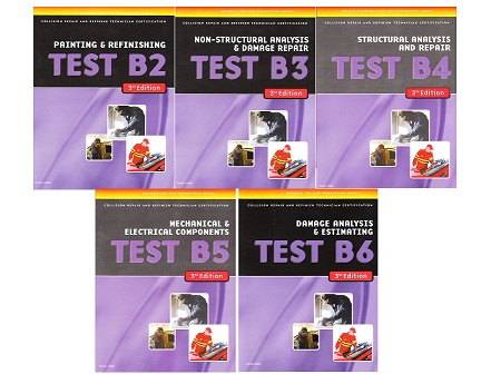 ASE B2 - B6 Delmar Test Prep Manuals Collision Repair & Refinish (5 Book Set)