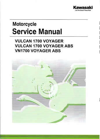 2009 - 2024 Kawasaki Vulcan 1700 Voyager/ABS & VN1700 Voyager ABS Factory Service Manual - OEM