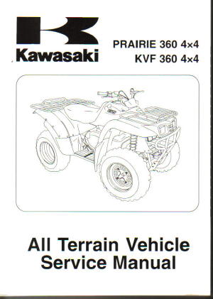 03 13 Kawasaki Kvf360 Prairie Atv Factory Service Manual