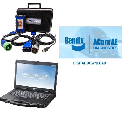 Bendix ACOM AE ABS Diagnostic Software, CF-53 Toughbook w/ Nexiq USB Link 2 Adapter - Preloaded