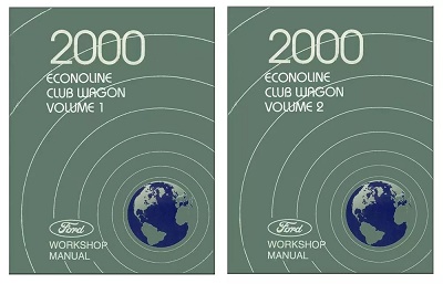 2000 Ford Econoline, Club Wagon Factory Service Manual 2 Volume Set Reproduction