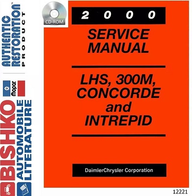 2000 Chrysler LHS, 300M & Concorde, Dodge Intrepid Factory Service Manual Reproduction CD-ROM