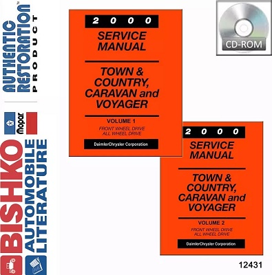 2000 Chrysler Town & Country, Voyager & Dodge Caravan Factory Service Manual Reproduction - CD-ROM