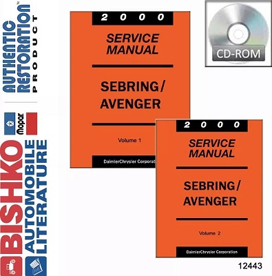 2000 Chrysler Sebring & Dodge Avenger Factory Service Manual Reproduction - CD-ROM