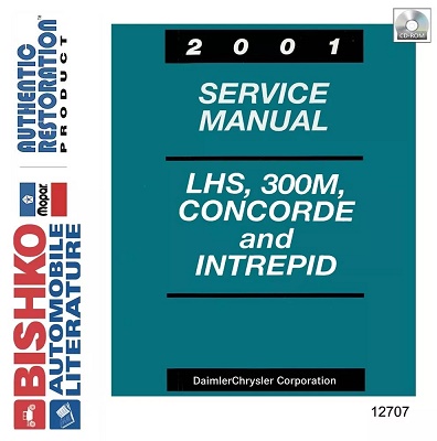 2001 Chrysler LHS, 300M & Concorde, Dodge Intrepid Factory Service Manual Reproduction CD-ROM