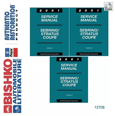 2001 Chrysler Sebring & Dodge Stratus Coupe Factory Service Manual Reproduction - CD-ROM