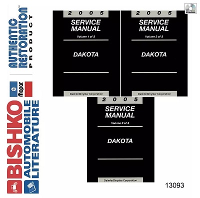 2005 Dodge Dakota Factory Service Manual Reproduction - CD-ROM