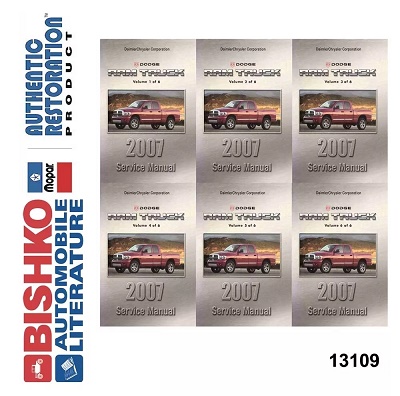 2007 Dodge DR Ram 1500, 2500, 3500, SRT-10 & Diesel Factory Service Manual Reproduction - CD-ROM