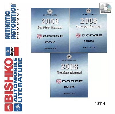 2008 Dodge Dakota Factory Service Manual Reproduction - CD-ROM