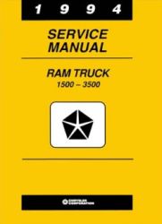 1994 Dodge Ram 1500 - 3500 Truck Factory Shop Manual on CD-ROM