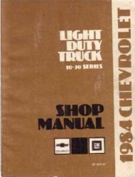 1984 Chevrolet Truck Light Duty Factory Service Manual on CD-ROM