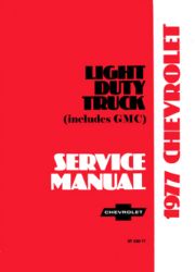 1977 Chevrolet Truck Light Duty Factory Service Manual on CD-ROM