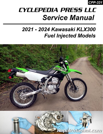 2021 - 2024 Kawasaki KLX300 Fuel Injected Models Cyclepedia Motorcycle Service Manual