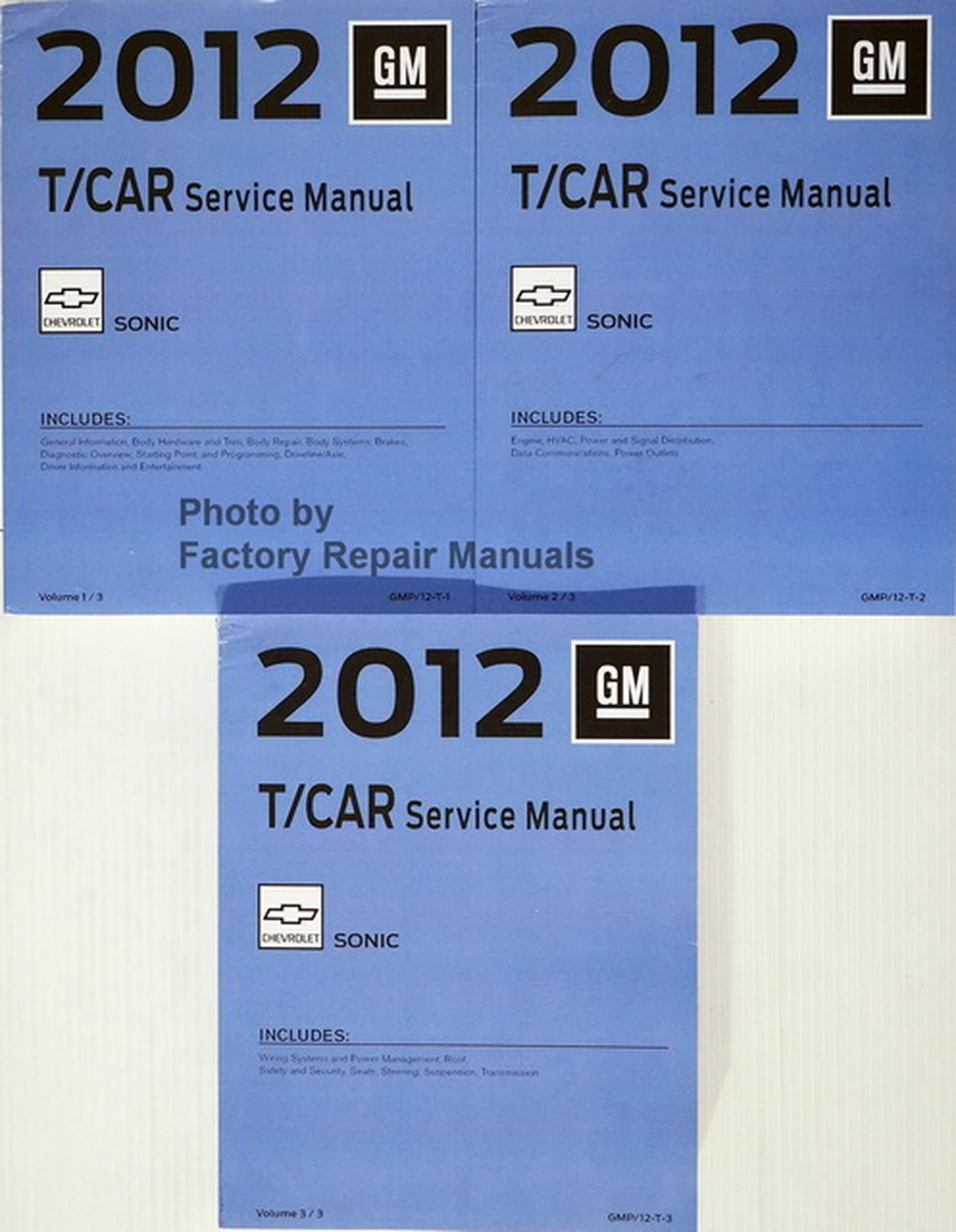 2012 Chevrolet Sonic Factory Service Manual - 3 Vol. Set