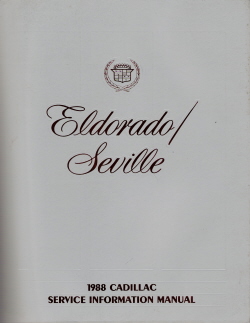 1988 Cadillac Eldorado & Seville Factory Service Manual