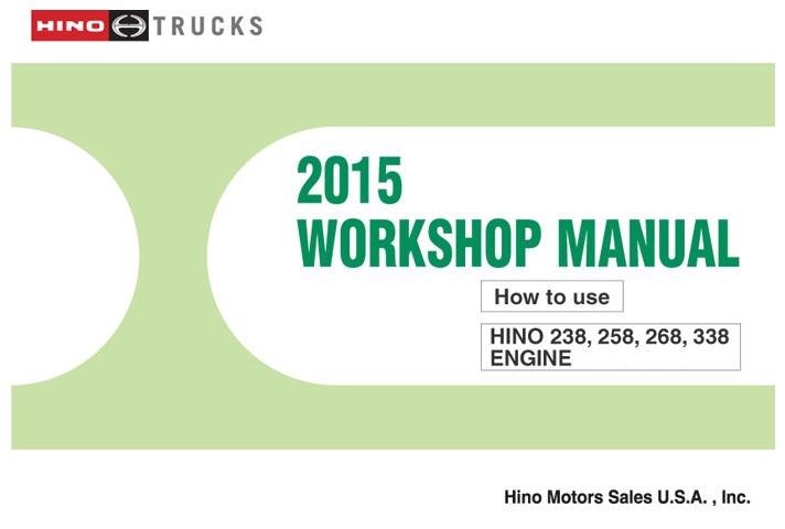 2015 Hino Engines Factory Service Manual on USB