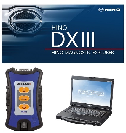 2005 - Present Hino DXIII Diagnostic eXplorer Software w/ USB Link 3 & CF-53 Rugged Laptop