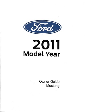 2011 Ford Mustang Factory Owner's Manual