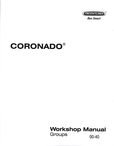 Freightliner Coronado Truck Factory Service Manual, 4 Vol. Set