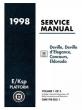 1998 Cadillac Deville, Deville d'Elegance, Concours, and Eldorado Factory Service Manual -3 Vol Set